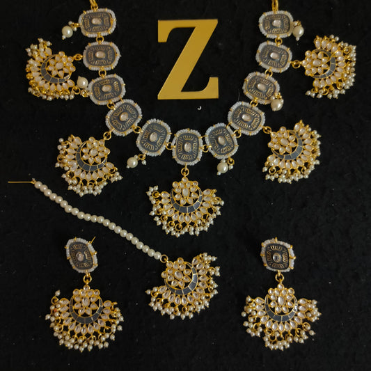 Zevar Jewelry BEAUTIFUL KUNDAN MEENAKARI NECKLACE BY ZEVAR