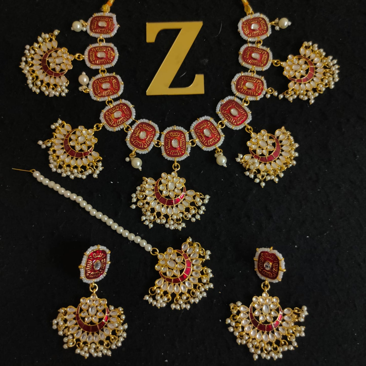 Zevar Jewelry BEAUTIFUL KUNDAN MEENAKARI NECKLACE BY ZEVAR