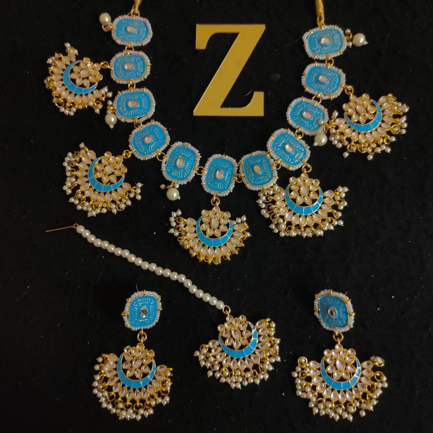 Zevar Jewelry BEAUTIFUL KUNDAN MEENAKARI NECKLACE BY ZEVAR
