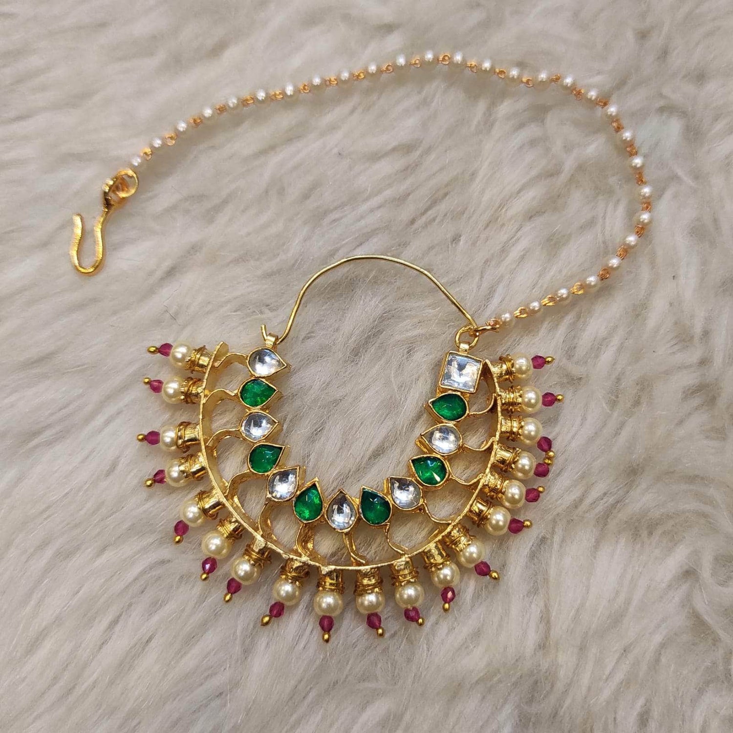 Zevar Jewelry big size ahmdabadi nose pin
