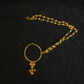 Zevar Jewelry Bridal polki nath nathni nose ring with a chain, No piercing needed By Zevar.