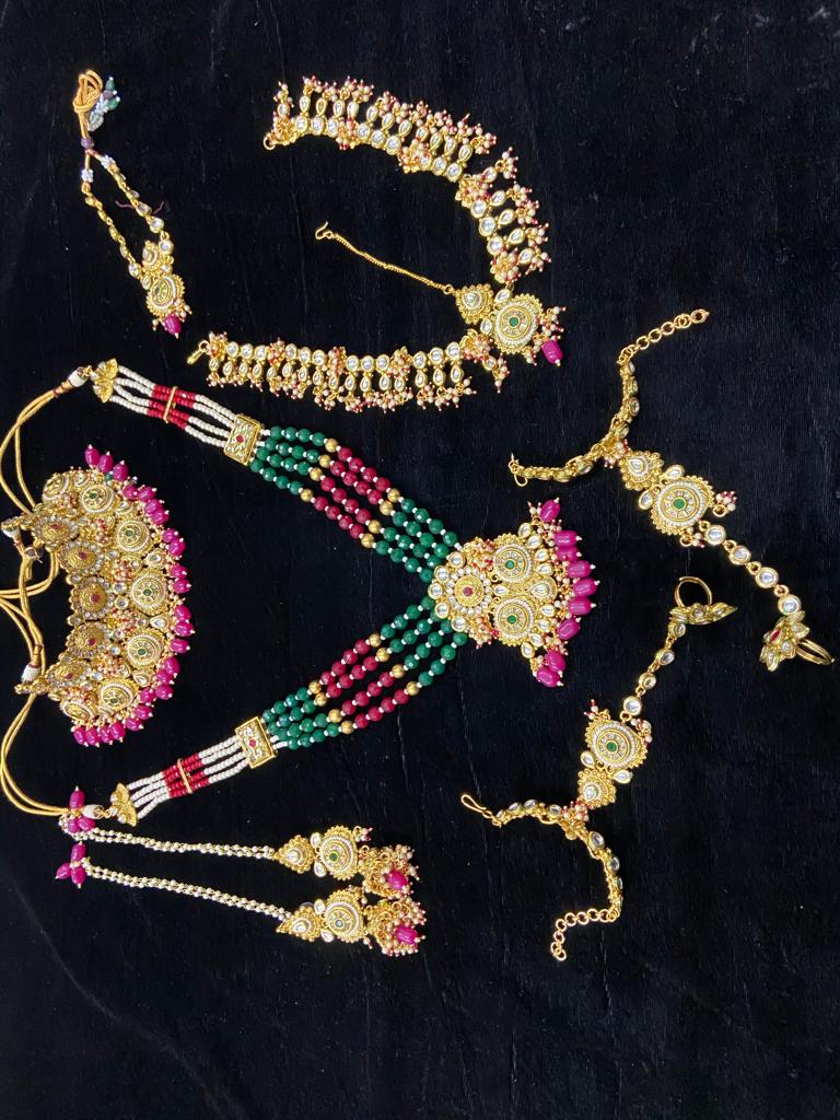 Zevar Jewelry Copy of Gold-Plated Heavy Bridal Handcrafted Jewellery Set By Zevar.