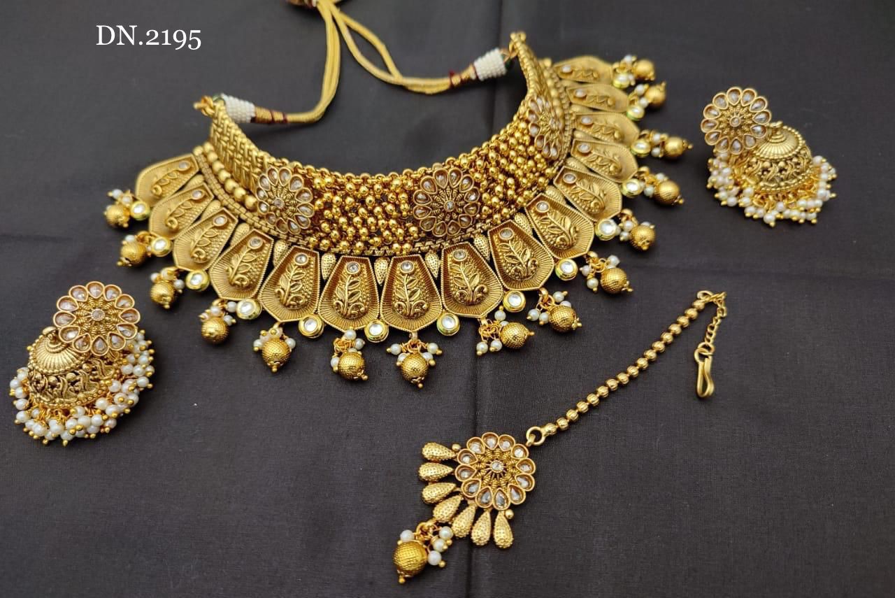 Zevar Jewelry Copy of High Quality Designer Brass High Gold Kundan Chokker Sets Set By Zevar