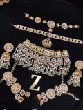 Zevar Jewelry Copy of kundan Necklace Earring With Maangtika set by Zevar