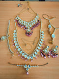 Zevar Jewelry Copy of Premium Quality Kundan Bridal Jewellery Meenakari Work Back Side Set By Zevar