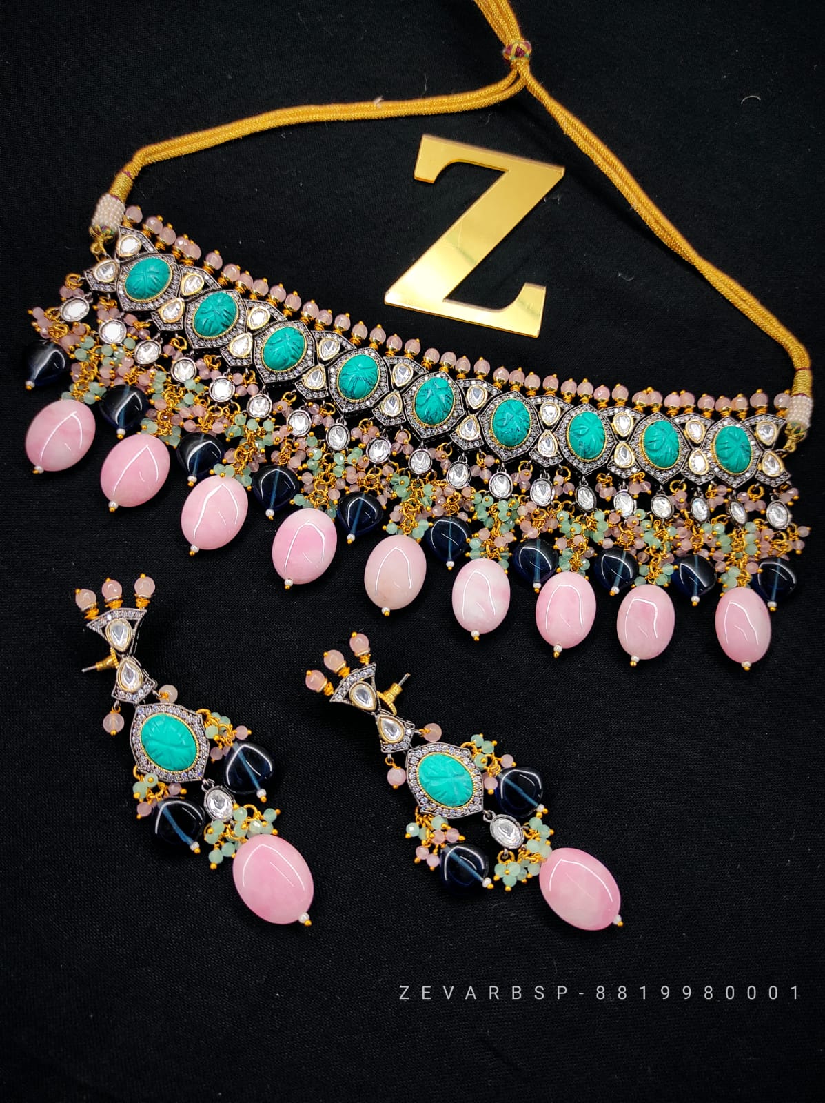 Zevar Jewelry Copy of Premium Quality Uncut Kundan Bridal Jewellery Set By Zevar