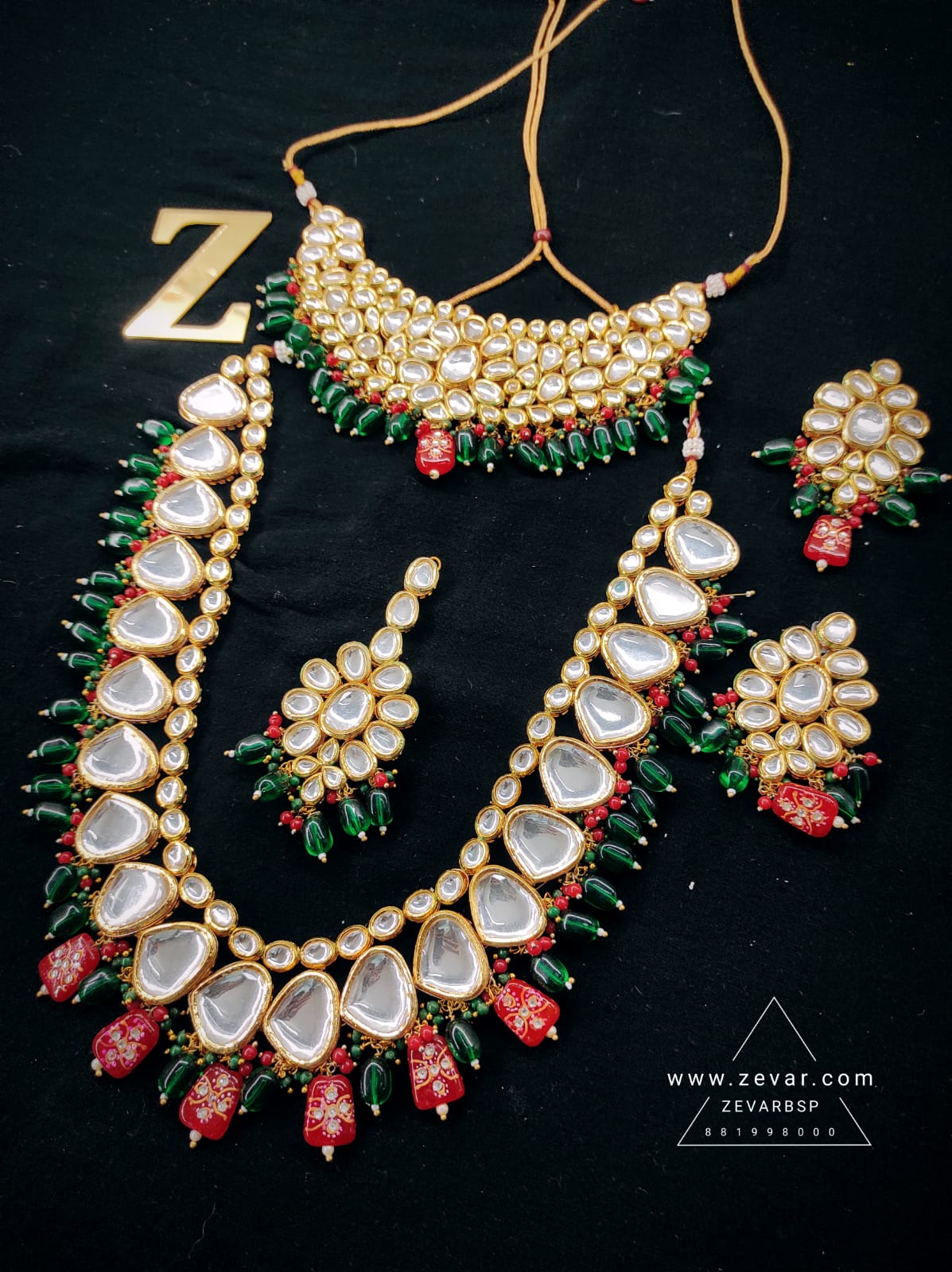 Zevar Jewelry Copy of Traditional Kundan Bridal Jewellery Necklace set By Zevar