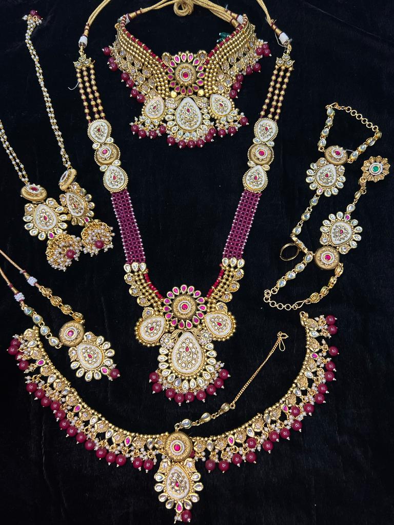 Zevar Jewelry High Quality Gold-Plated Matte Finish Bridal Jewellery Copper Set By Zevar