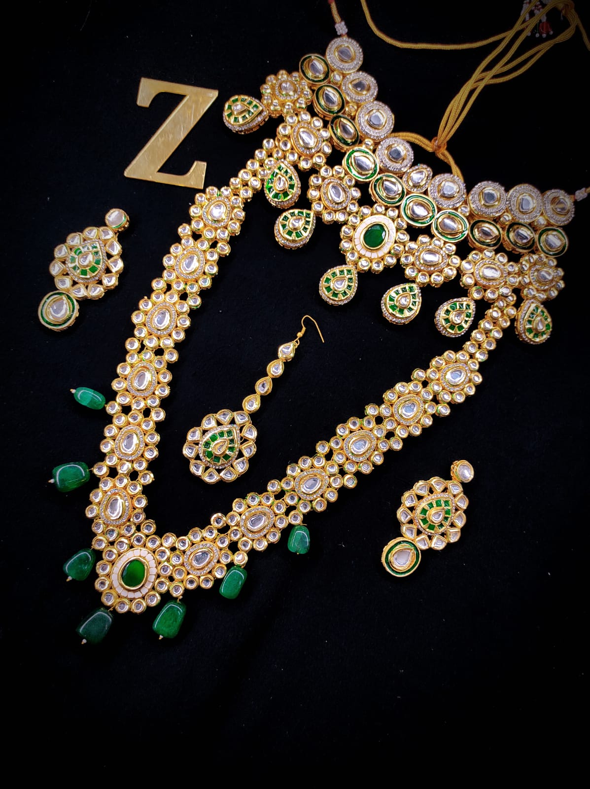 Zevar Jewelry High Quality Kundan Bridal Jewellery Meenakari Work Back Side Set By Zevar