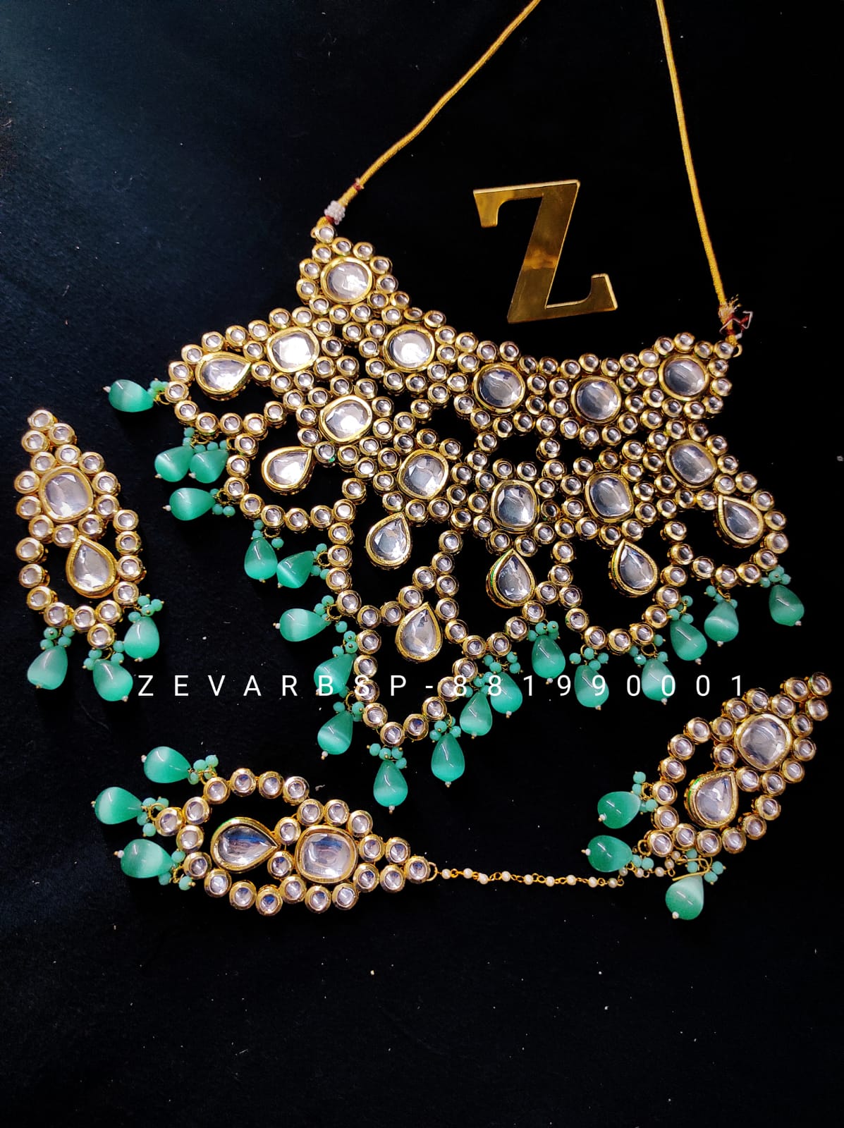 Zevar Jewelry High Quality & Premium Quality Kundan Bridal Jewellery Choker Necklace Set By Zevar