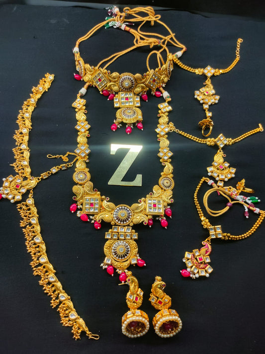 Zevar Jewelry Indian Dulhan Bridal Jewellery - A must for Indian weddings  Set By Zevar