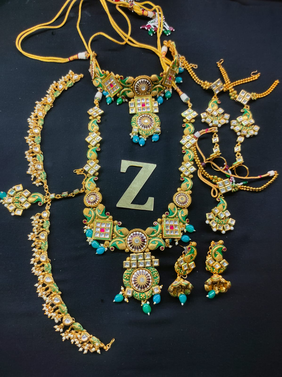 Zevar Jewelry Indian Dulhan Bridal Jewellery - A must for Indian weddings  Set By Zevar