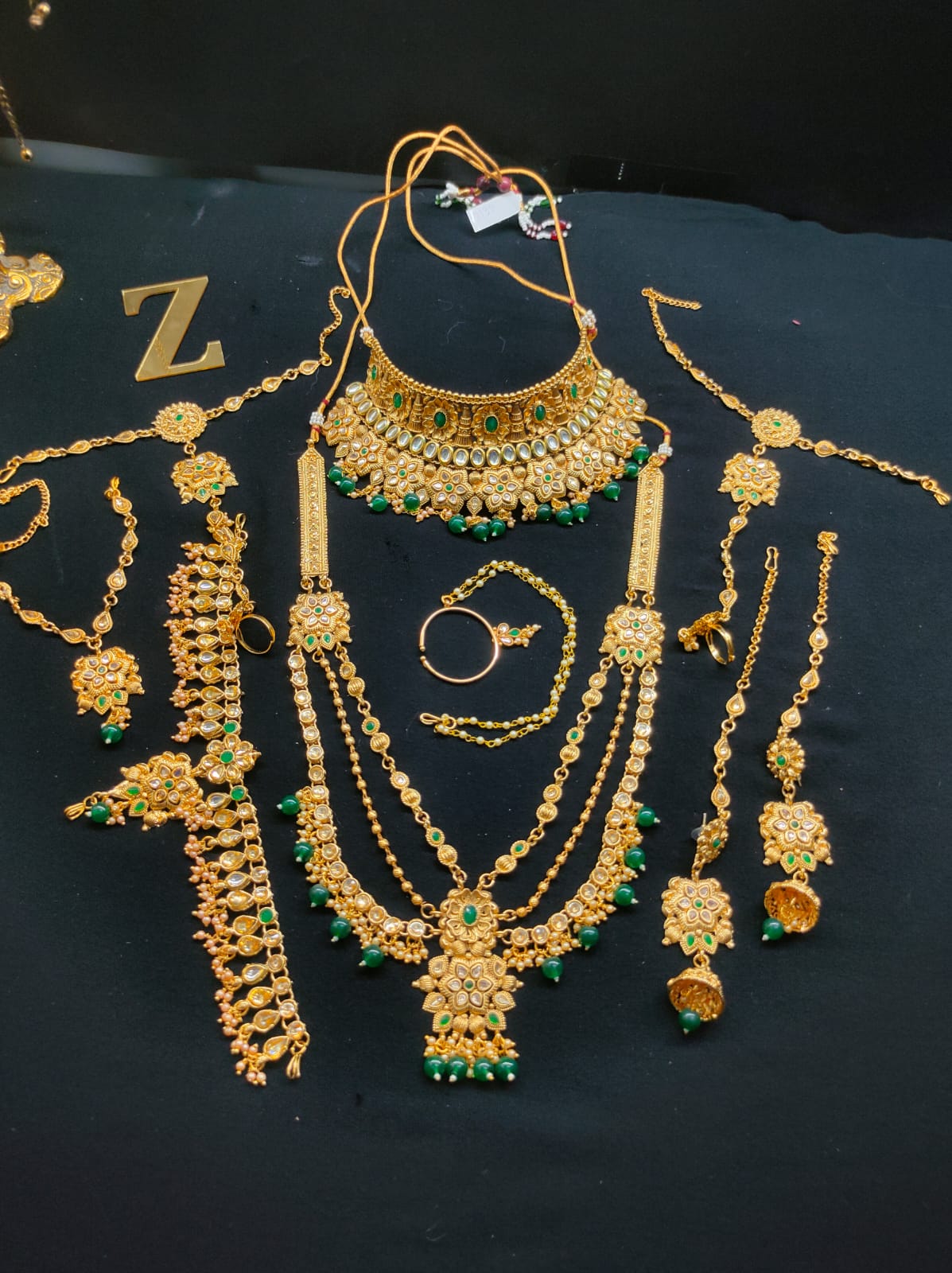 Zevar Jewelry Indian Dulhan Bridal Jewellery Gold Plated Indian weddings  Set By Zevar