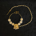 Zevar Jewelry Indian Nose Ring Nath/Non Pierced Gold Plat Fake Nose Hoop Chain Jewellery By Zevar.