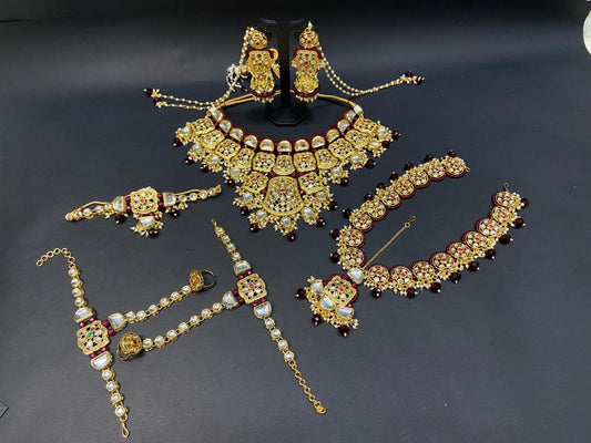 Zevar Jewelry kundan Matte Finish Bridal Jewellery Set By Zevar