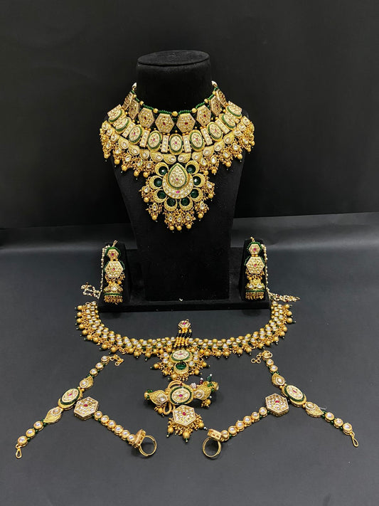 Zevar Jewelry kundan Matte Finish Bridal Jewellery Set By Zevar