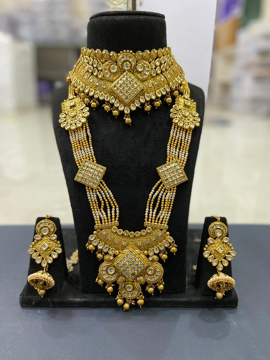 Zevar Jewelry kundan Matte Finish Bridal Jewellery Set By Zevar