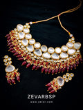 Zevar Jewelry kundan Necklace meenakari work back side set by Zevar