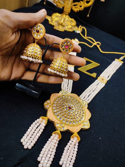 Zevar Jewelry Copy of latest kundan long necklace new design set by zevar