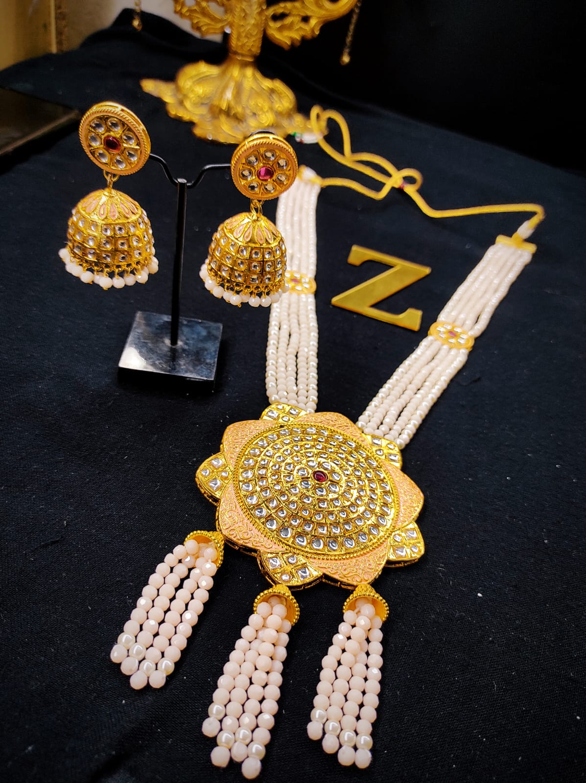 Zevar Jewelry Copy of latest kundan long necklace new design set by zevar
