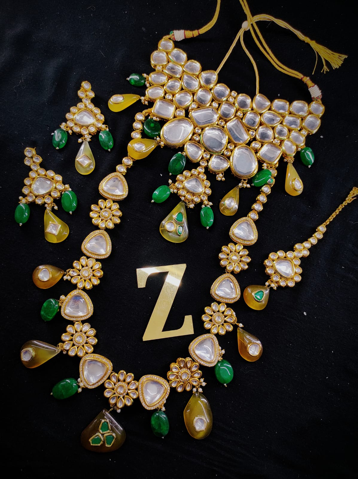 Zevar Jewelry Maharani Collection Kundan Bridal Jewellery Meenakari Work Back Side Set By Zevar