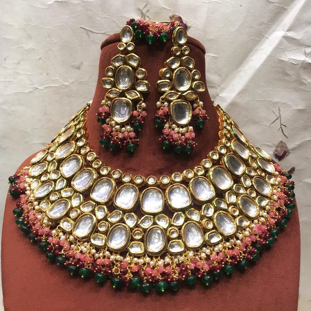 Zevar Jewelry Marvelous Maharani Set Kundan Jewellery Meenakari Work Back Side Set By Zevar