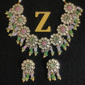 Zevar Jewelry Meenakari Choker Necklace earrings set by Zevar