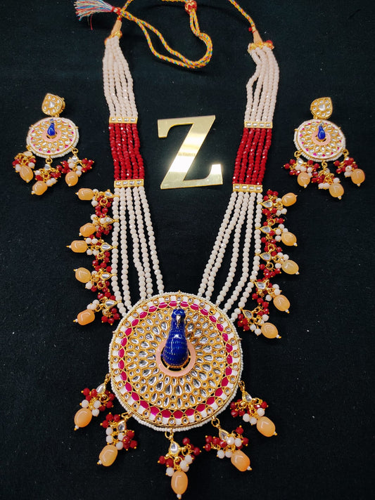 Zevar Jewelry Peacock long necklace traditional new design set by zevar