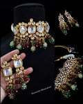 Zevar Jewelry Pearl & Beads Kundan Choker Necklace By Zevar