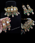 Zevar Jewelry Pearl & Beads Kundan Choker Necklace By Zevar