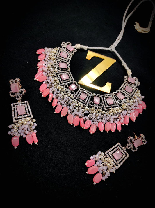 Zevar Jewelry Premium Quality AD Stone Kundan Jewellery Set By Zevar