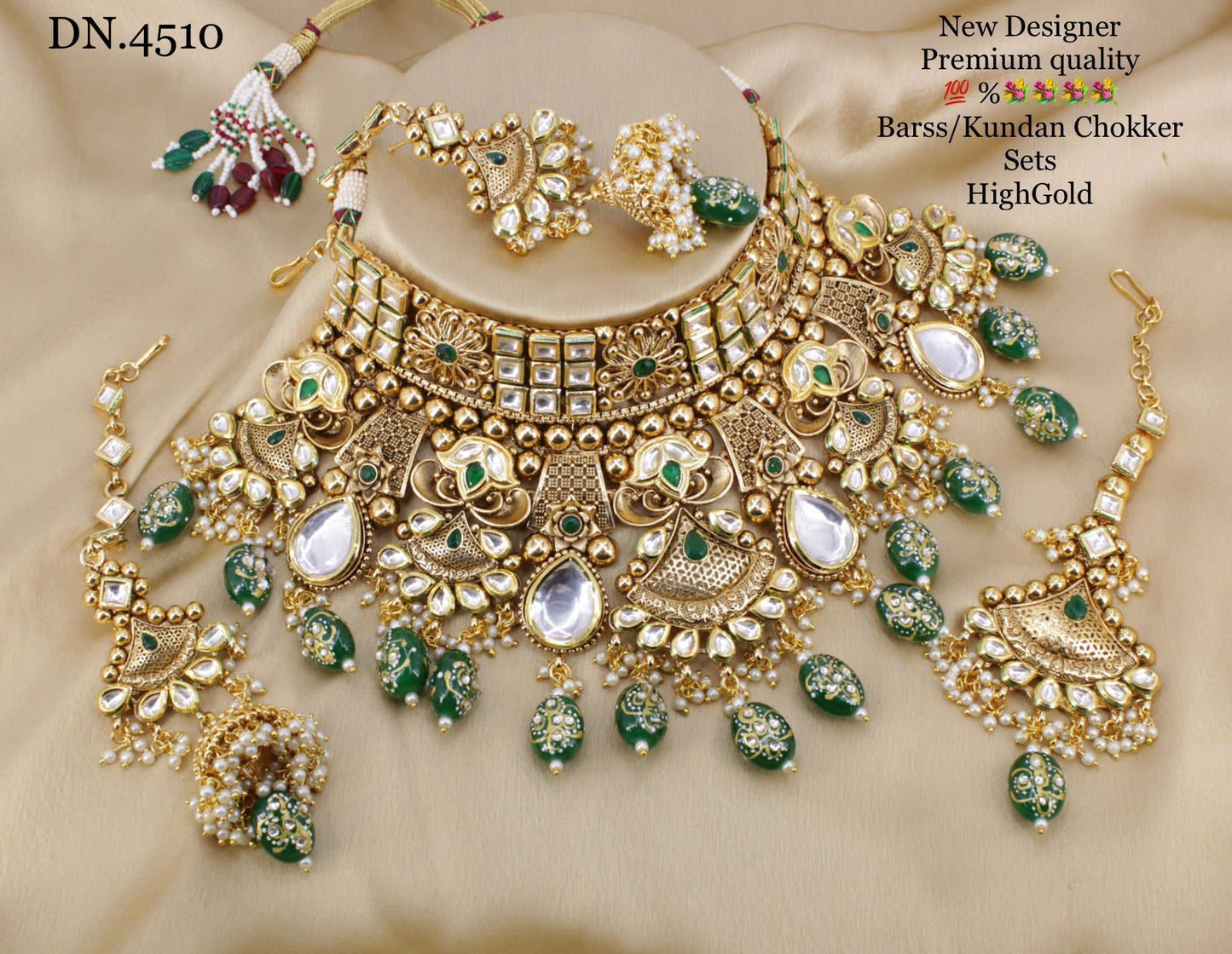 Zevar Jewelry Premium Quality Designer Brass High Gold Kundan Chokker Sets Set By Zevar