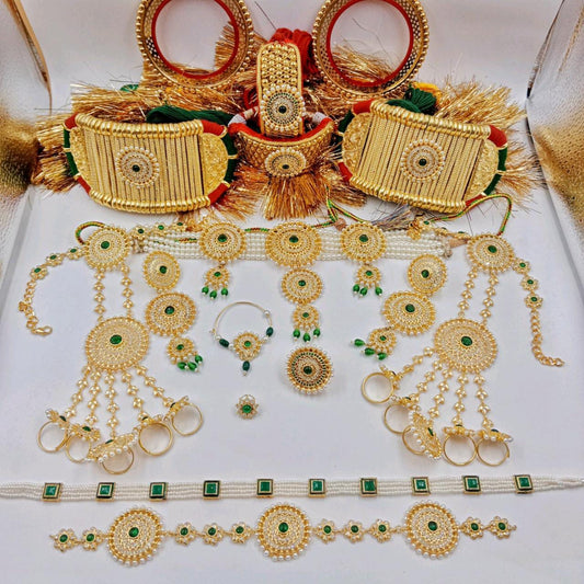 Zevar Jewelry Premium Quality Gold plated rajputi Full Bridal jewellery Set By Zevar00