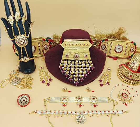 Zevar Jewelry Premium Quality Gold plated rajputi Full Bridal jewellery Set By Zevar1