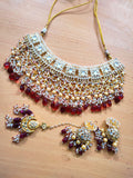 Zevar Jewelry Premium Quality kundan Bridal Jewellery Earring With Maangtika set by Zevar1