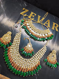 Zevar Jewelry Premium Quality Kundan Bridal Jewellery Earring With Maangtika Set By Zevar1