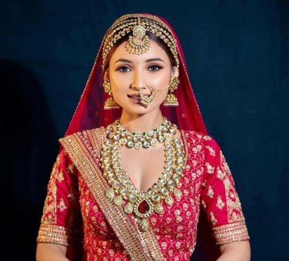 Zevar Jewelry Premium Quality Kundan Bridal Jewellery Meenakari Work Back Side Set By Zevar