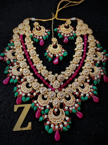Zevar Jewelry Traditional Kundan Bridal Jewellery Necklace set By Zevar