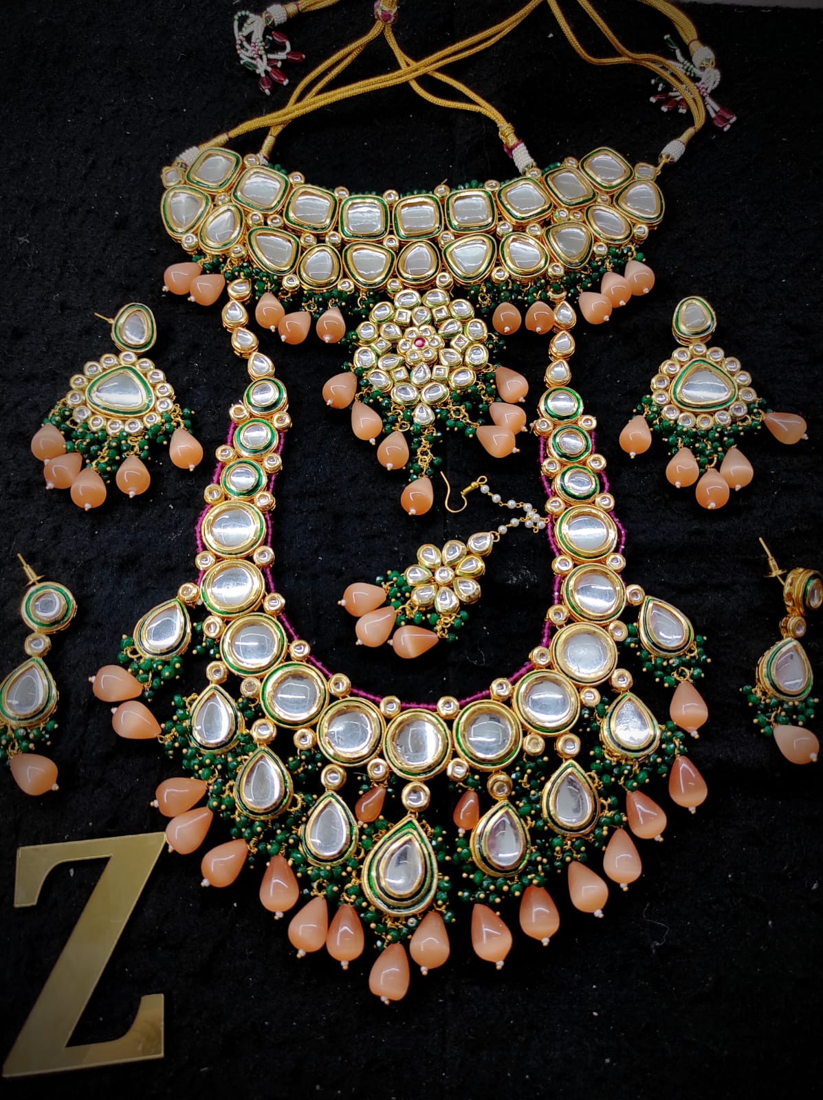 Zevar Jewelry Traditional Kundan Bridal Jewellery Necklace set By Zevar