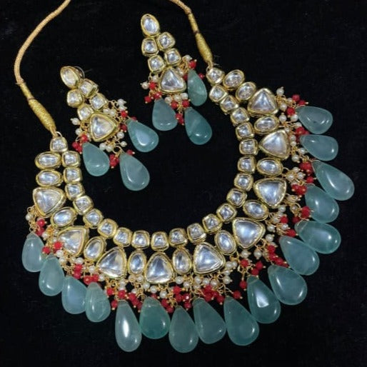 Zevar Jewelry ZEVAR | Kundan Choker Necklace earring