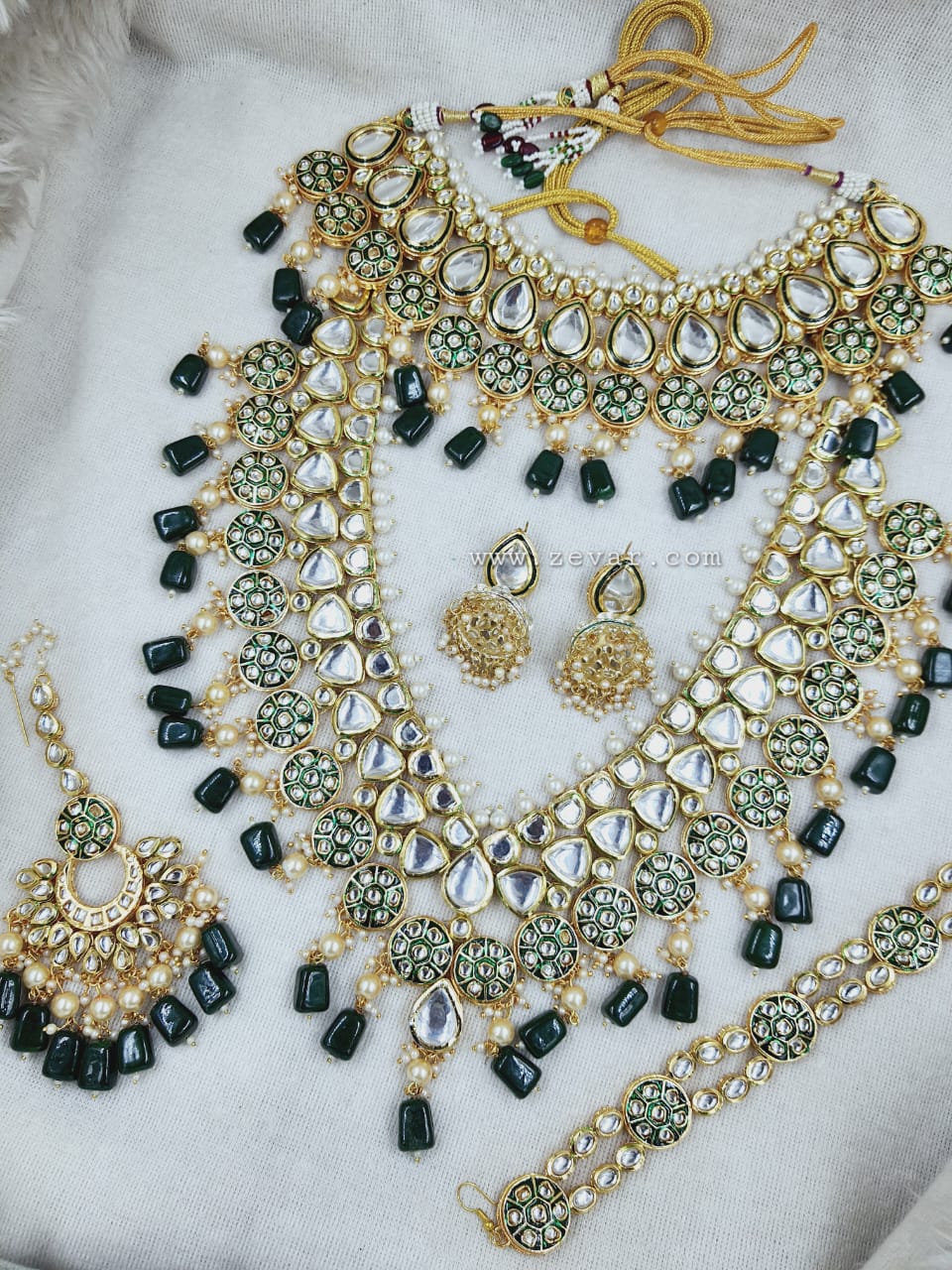 Zevar Jewelry ZEVAR|  Kundan Semi Bridal Necklace By Zevar