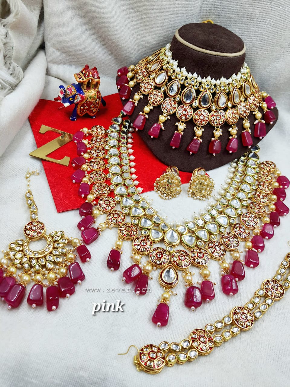 Zevar Jewelry ZEVAR|  Kundan Semi Bridal Necklace By Zevar