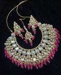 Zevar Jewelry ZEVAR | Pearl Kundan Choker Necklace earring mangtikka.