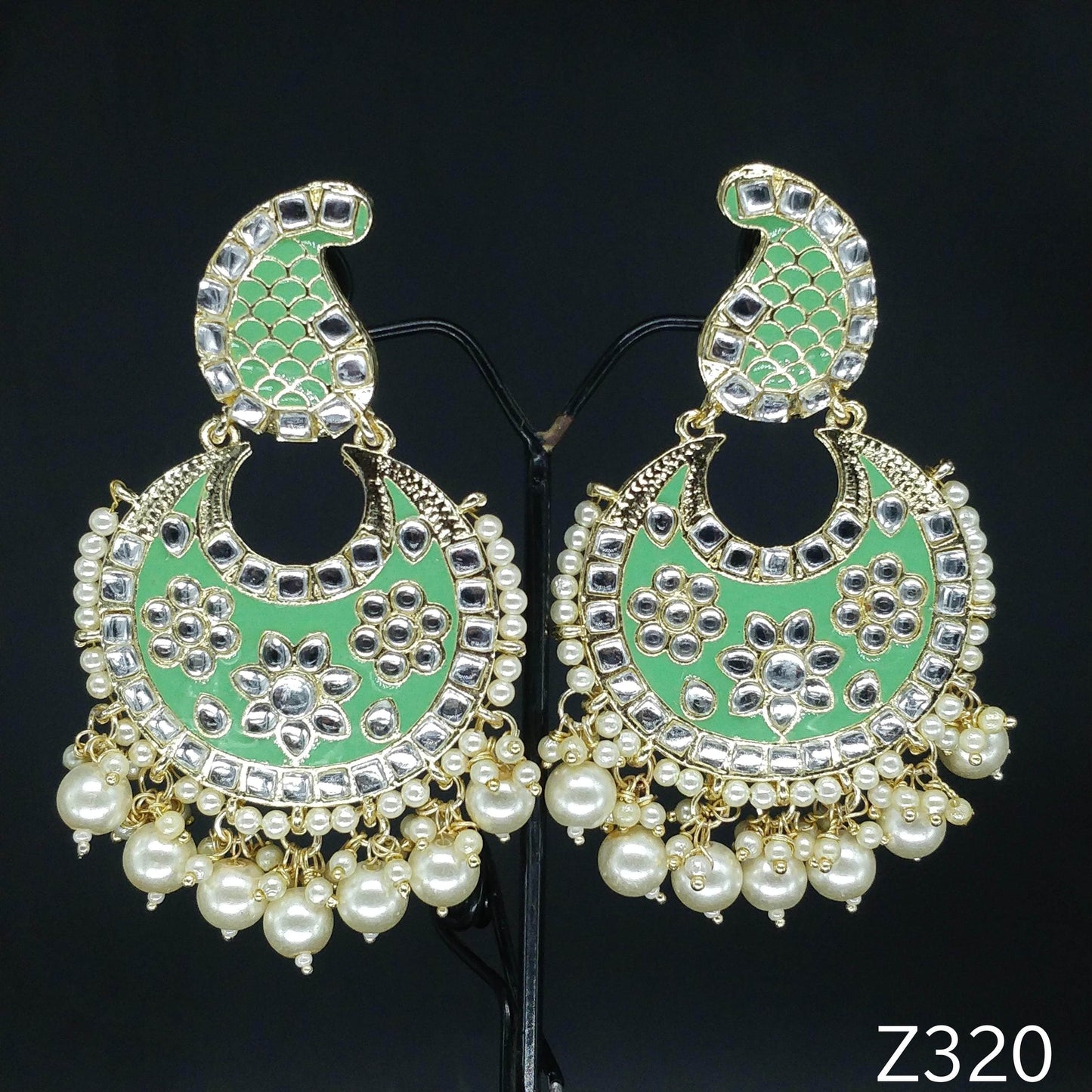 Kundan Minakari earrings Design By Zevar - Zevar