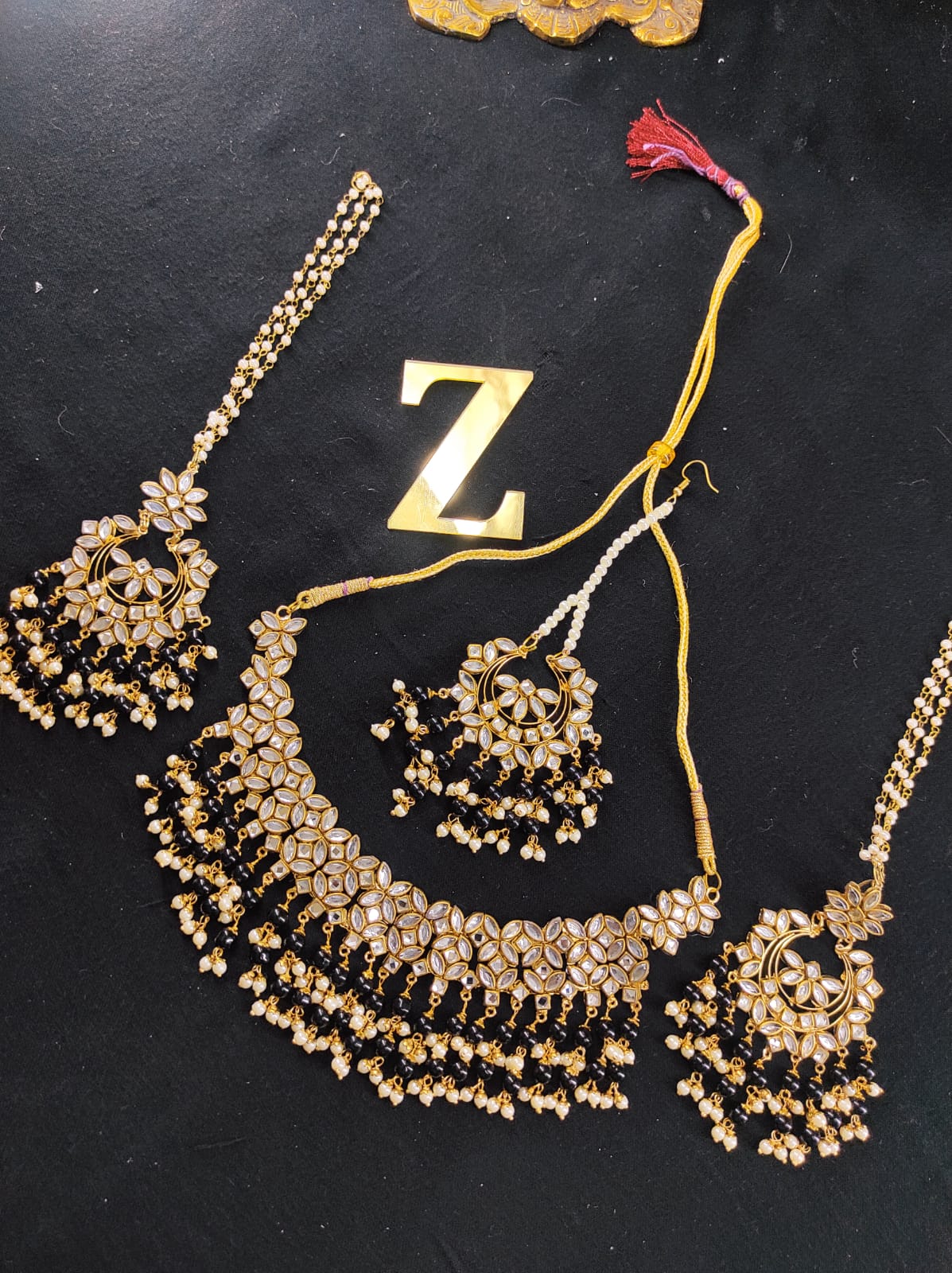 Zevar Kundan Necklace With Pearl By Zevar