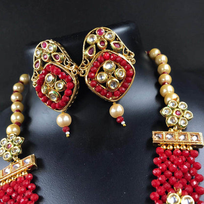 Zevar Long necklace Kundan Pearl Choker Necklace By Zevar