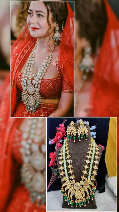 Zevar Long necklace Kundan Pearl Long Necklace Set By Zevar
