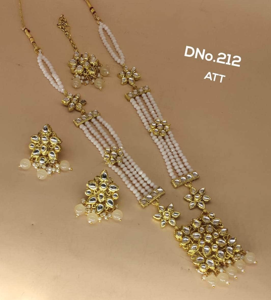 Zevar Long necklace Zaveri Pearls Gold-Toned & Multi Layered Necklace By Zevar