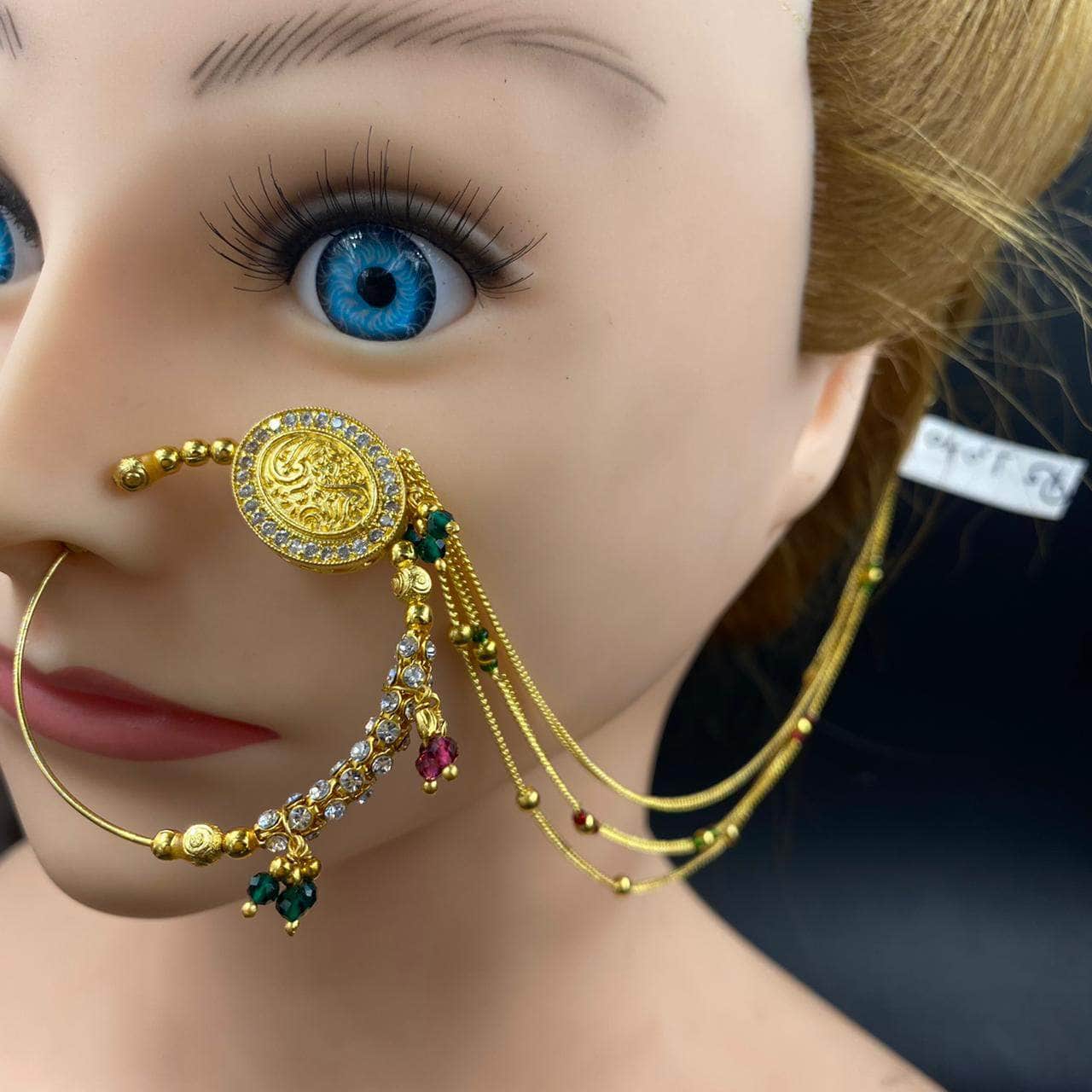 Golden Indian Nathni Ethnic Nose Pierced Small Nose Ring Woman Fashion  Jewelry | eBay