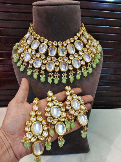 Zevar Necklace Beautifull Kundan Choker Necklace Set By Zevar.